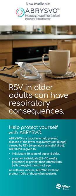 Brochure cover for Abrysvo vaccine against RSV