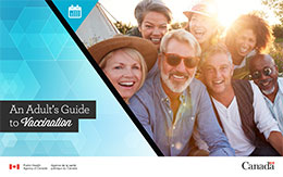 Brochure cover for an Adult Guide to Vaccination