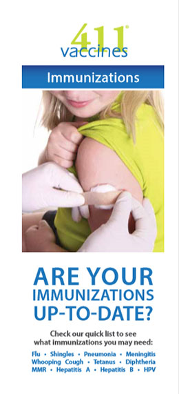 Brochure cover for are your immunizations up to date?