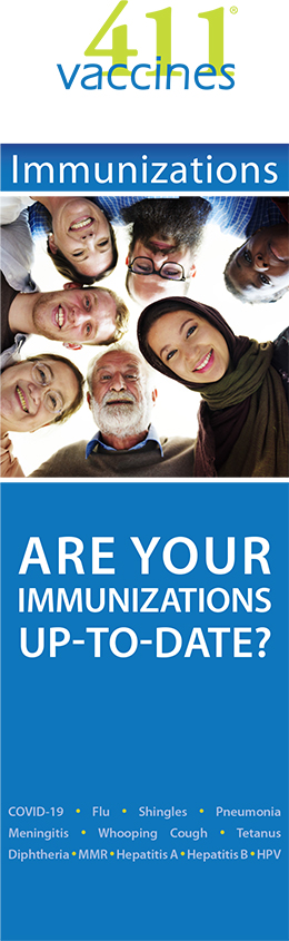Brochure cover for are your immunizations up to date?