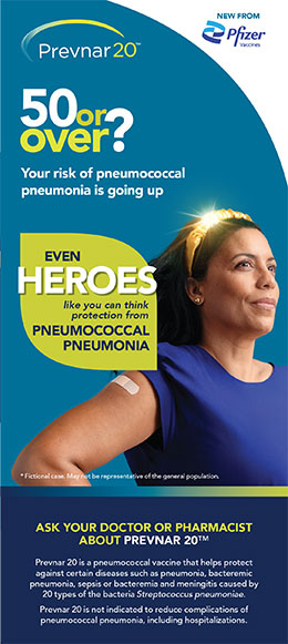Brochure cover for PREVNAR20 Help protect yourself from pneumococcal pneumonia
