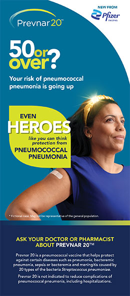 Brochure cover for PREVNAR20 Help protect yourself from pneumococcal pneumonia