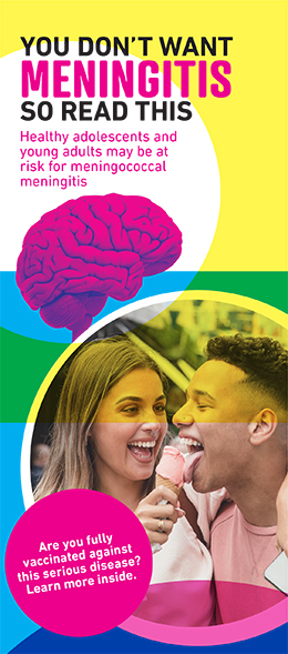 Brochure cover for meningococcal meningitis
