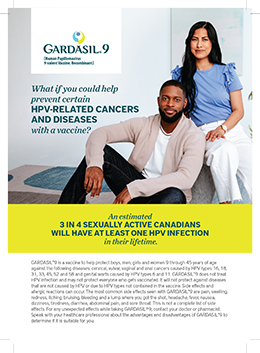 Brochure cover for HPV-RELATED CANCERS AND DISEASES